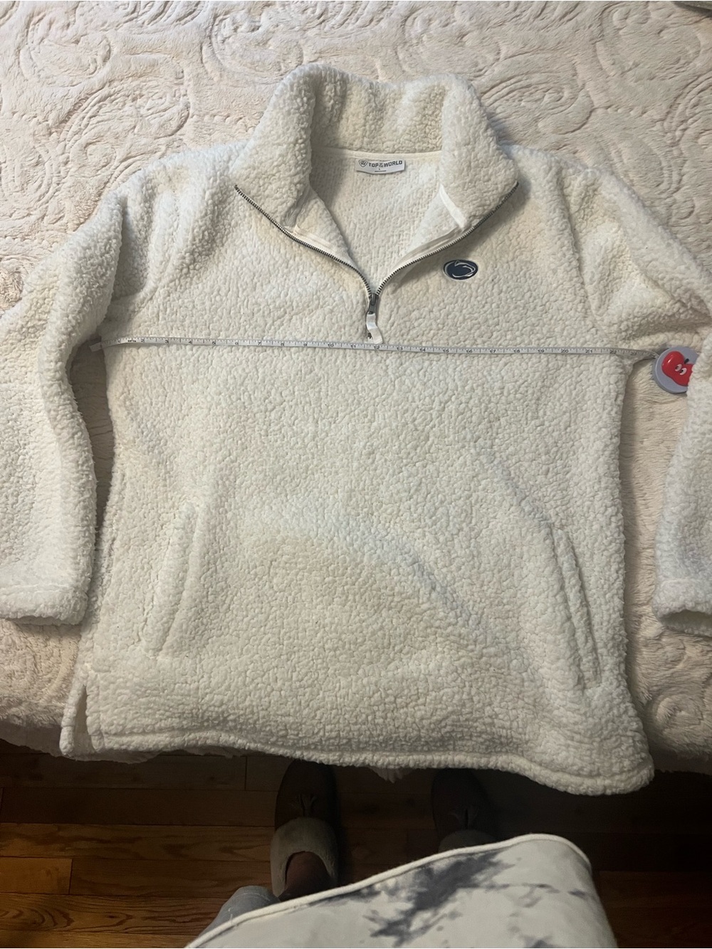 Top of the World Cream Sherpa Quarter-Zip Pullover